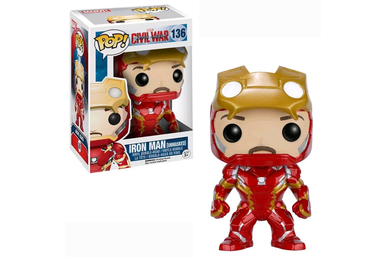 Captain America: Civil War - Unmasked Iron Man Pop! Vinyl Figure