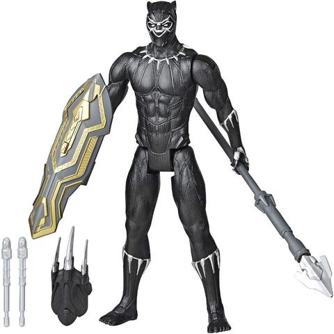 Marvel Avengers Titan Hero Series Blast Gear Deluxe Black Panther Action Figure Toy Black - 12 Inches