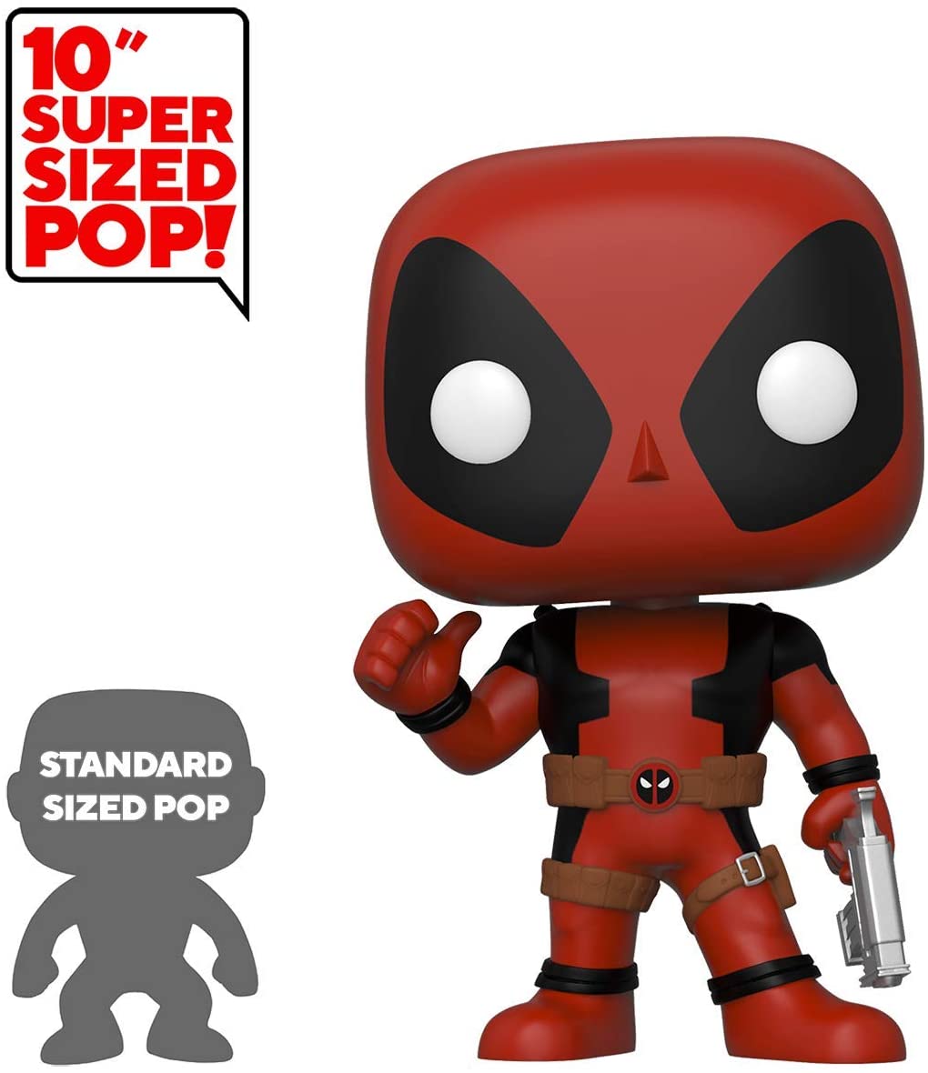 Product Features: Brand: Funko Color: Multi-Colour Item Type: Pop Marvel: Deadpool- 10inch Deadpool ThumbsUp (RD) (Exc)