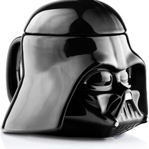 Star Wars Mug - Darth Vader Helmet 3D Ceramic Figural Coffee Mug with Removable Lid - 20 oz