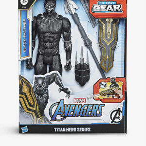 Marvel Avengers Titan Hero Series Blast Gear Deluxe Black Panther Action Figure Toy Black - 12 Inches
