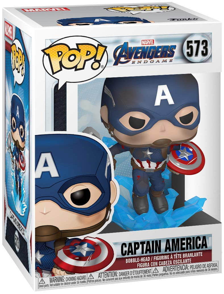 POP Marvel: Endgame- Capt A w/BrokenShield&Mjolnir