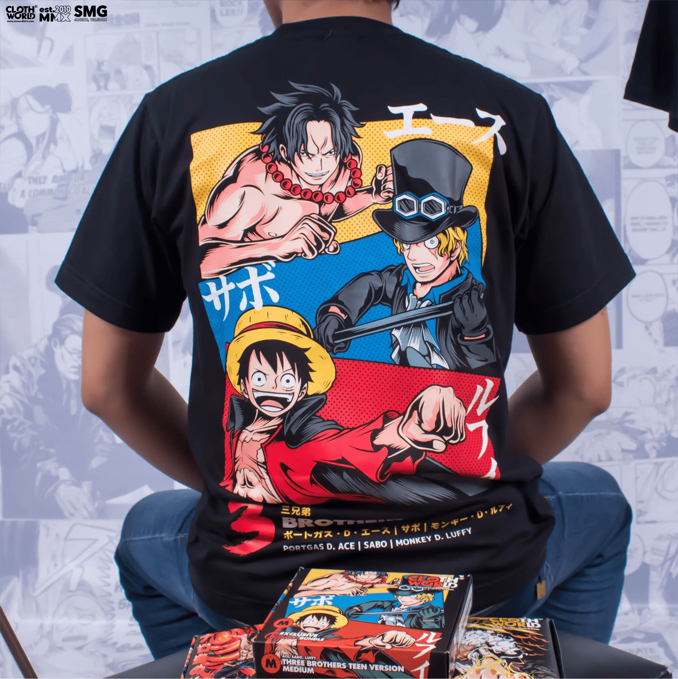 CW028 One Piece (Three Brothers Teen Version) T-SHIRT