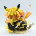 Pikachu Cosplay Agatsuma Zenitsu Demon Slayer PVC 5 inch