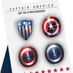 Half Moon Bay Set Of 4 Marvel Captain America Pin Badges