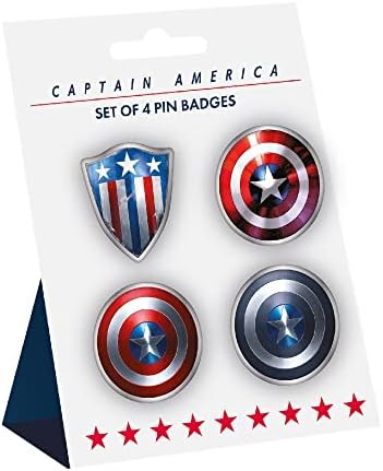 Half Moon Bay Set Of 4 Marvel Captain America Pin Badges