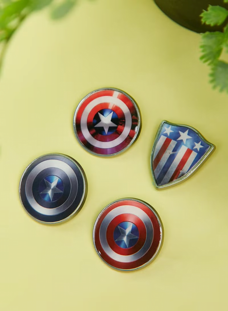 Half Moon Bay Set Of 4 Marvel Captain America Pin Badges