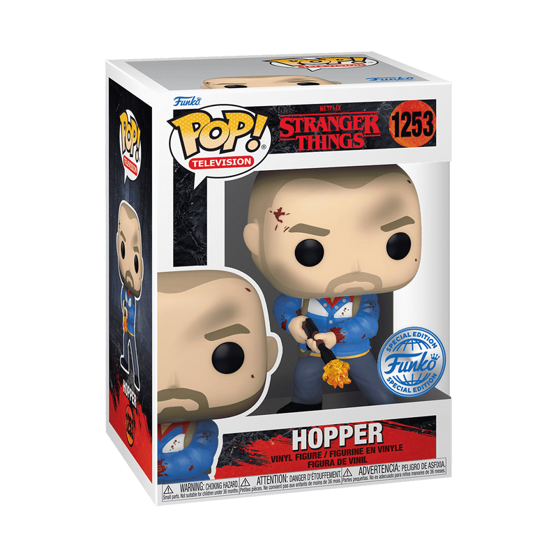 STRANGER THINGSPOP! HOPPER AND JOYCE 2-PACK WITH FOLDABLE POP! PROTECTOR