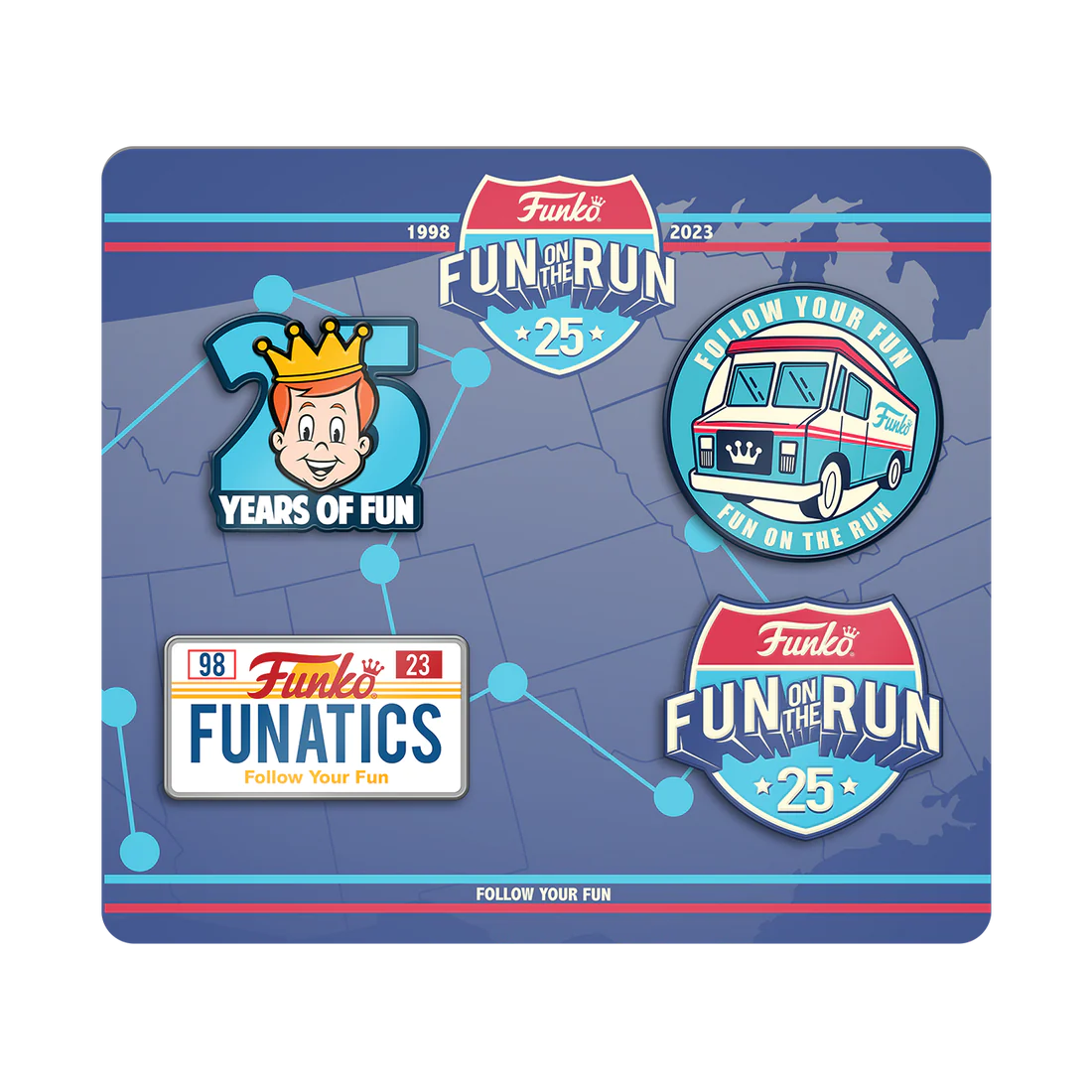 FREDDY FUNKO FUNKO 25TH ANNIVERSARY FUN ON THE RUN BOX