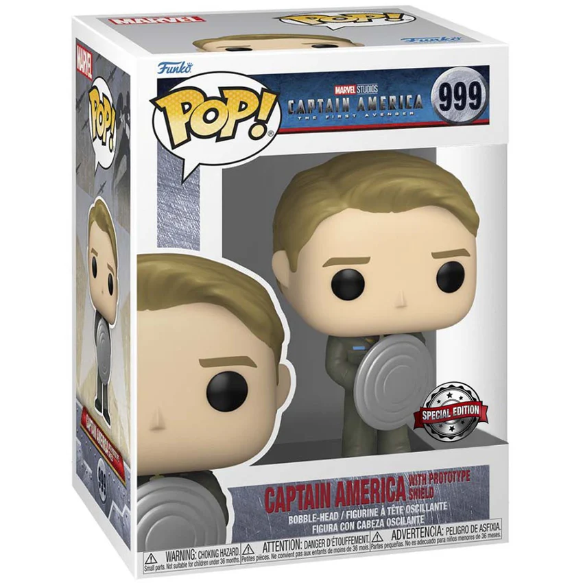 Pop! Marvel: Captain America- Cap w/Prototype shield (MT)(Exc)