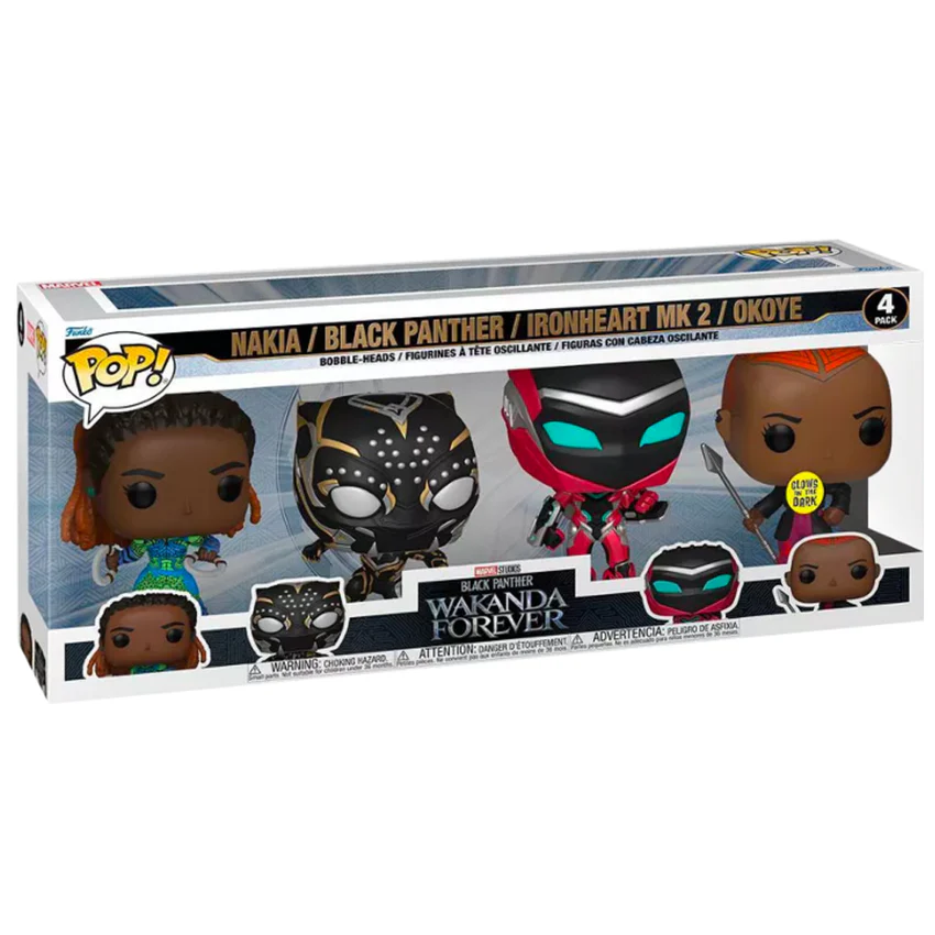 Pop! Marvel: Black Panther Wakanda Forever 4pk (GW)(Exc)