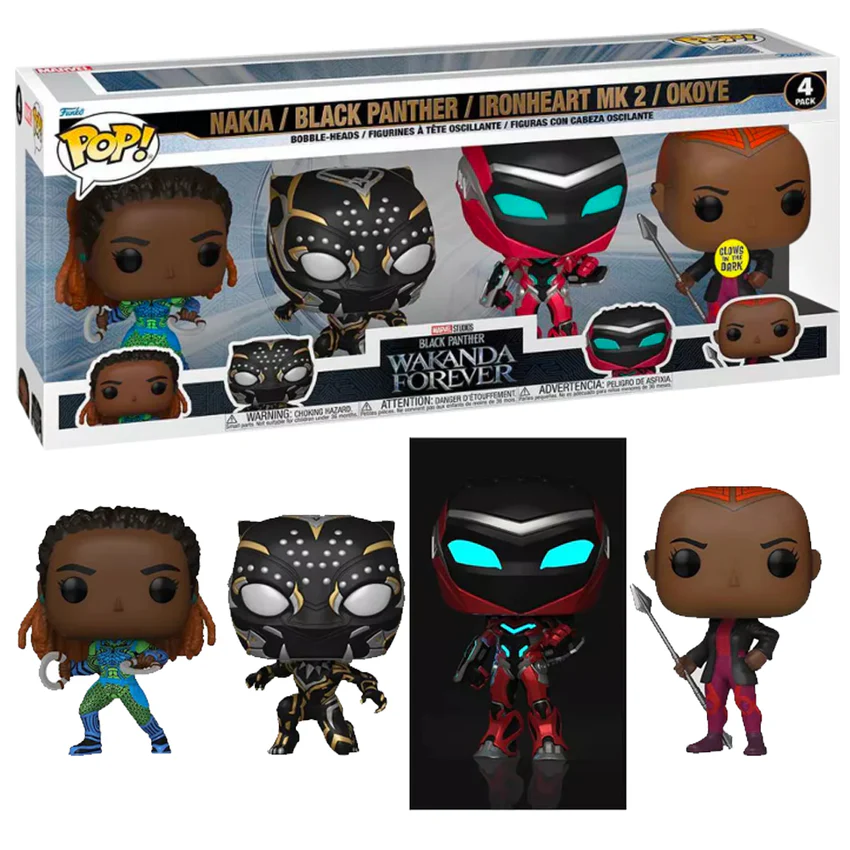 Pop! Marvel: Black Panther Wakanda Forever 4pk (GW)(Exc)