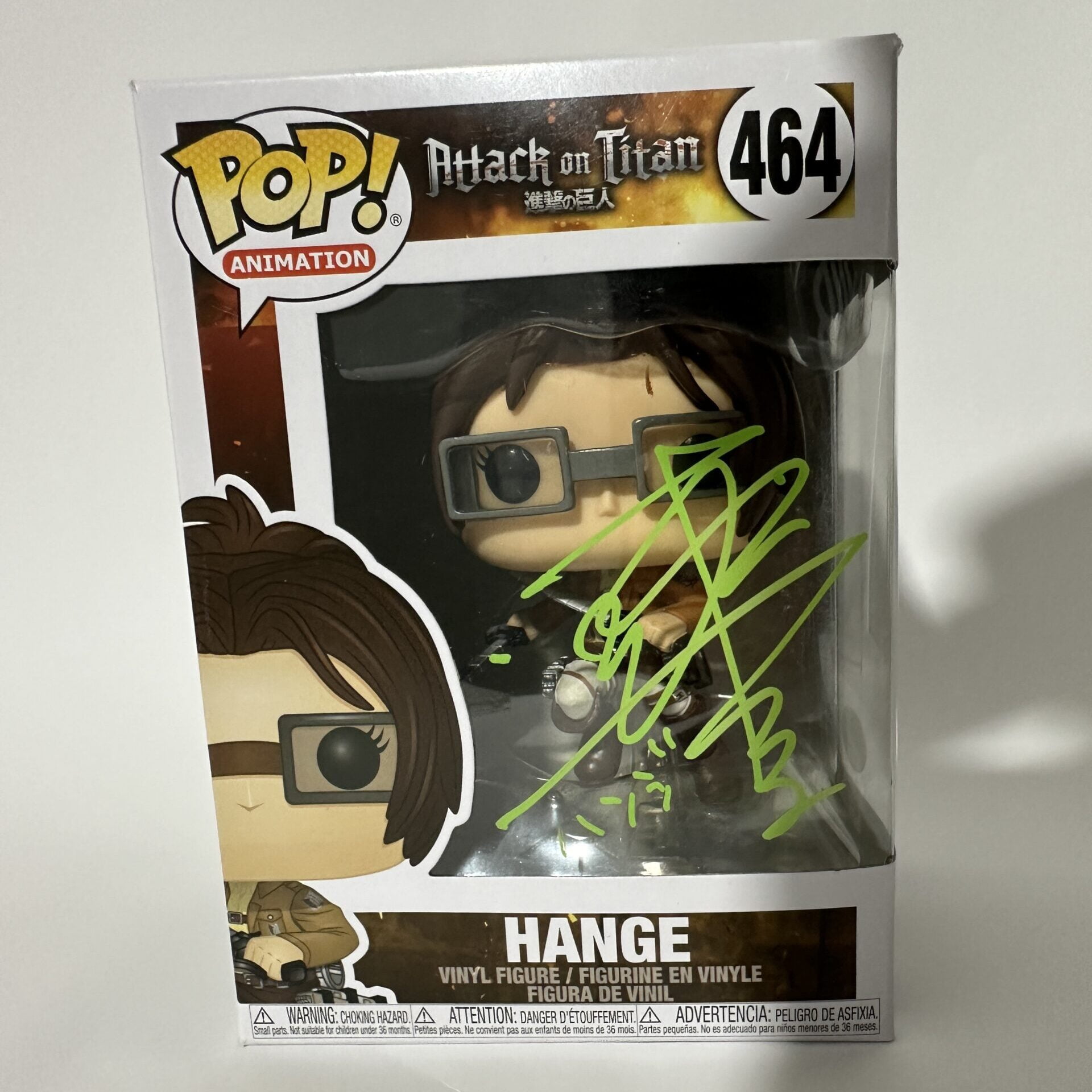 Funko Pop Attack On Titan Hange Signed JAPANESE VA Romi Park