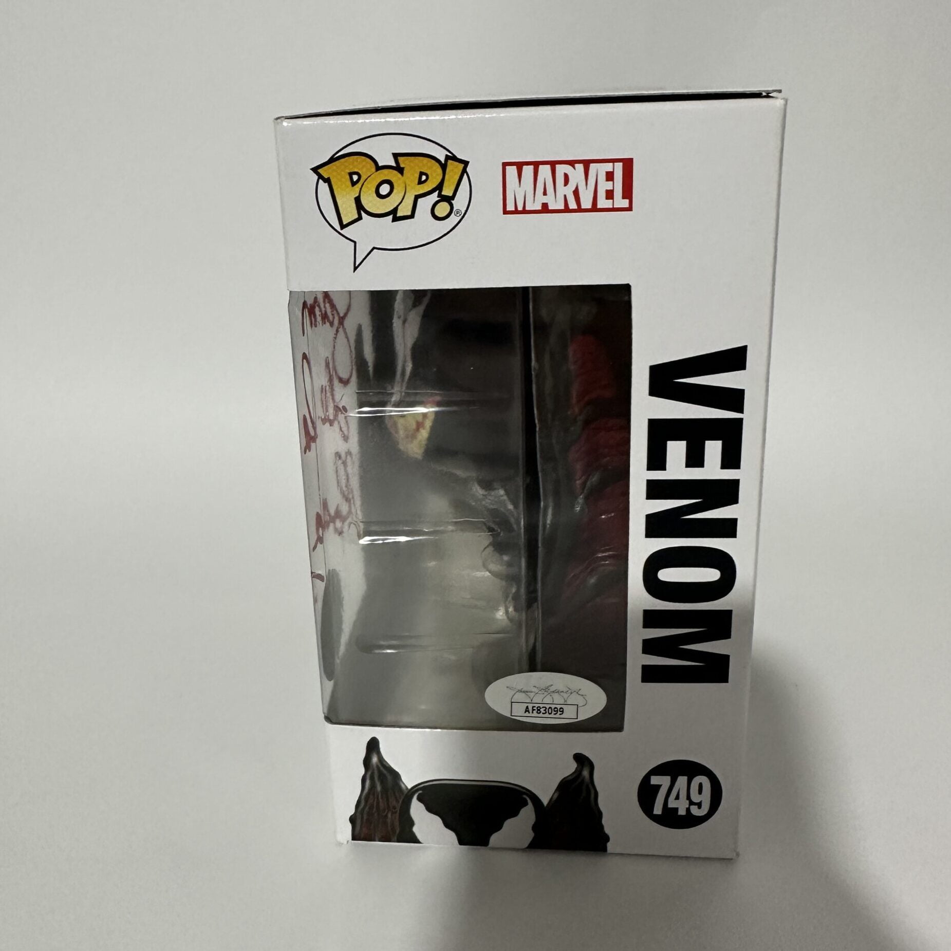 Funko Pop! Venom #749 ‘pop in a box’ Signed By Sam De La Rosa + JSA