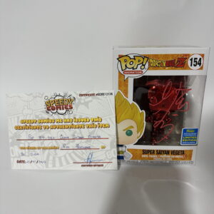Ryo Horikawa Japanese voice actor VEGETA 2019 SUMMER CONVENTION EXCLUSIVE FUNKO RED CHROME + spedycomics certficate