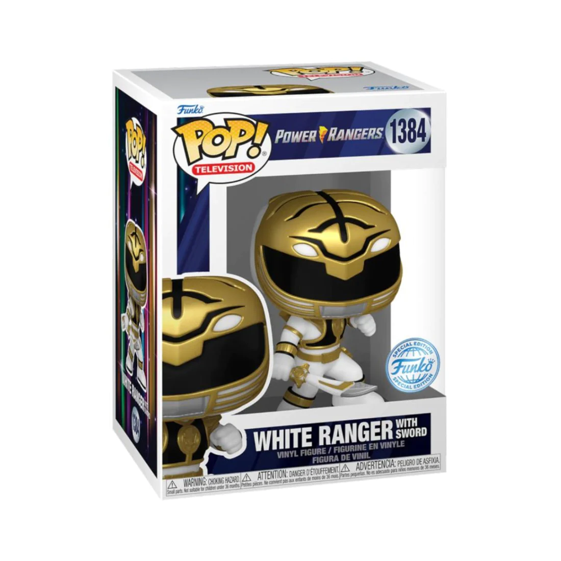 Pop! Tv: Mighty Morphin Power Ranger 30th - White Ranger with Sword (Exc)