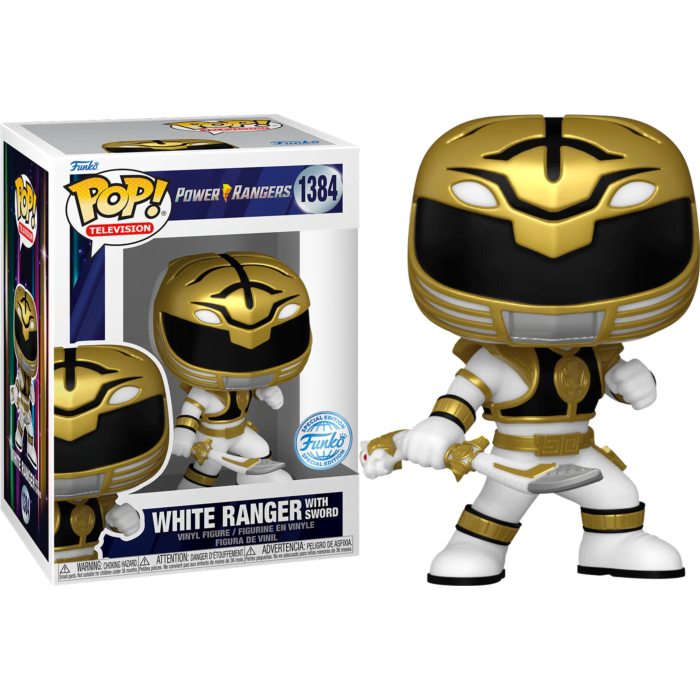 Pop! Tv: Mighty Morphin Power Ranger 30th - White Ranger with Sword (Exc)
