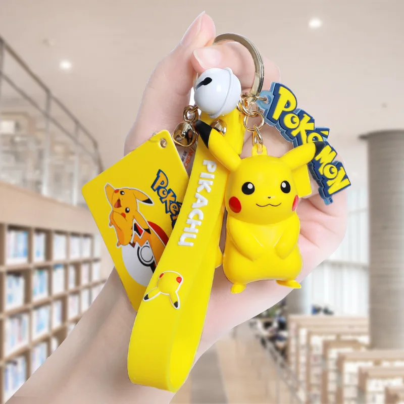 pokemon 3D PVC keychain Pika-chu pokemon 3D PVC keychain Pikachu
