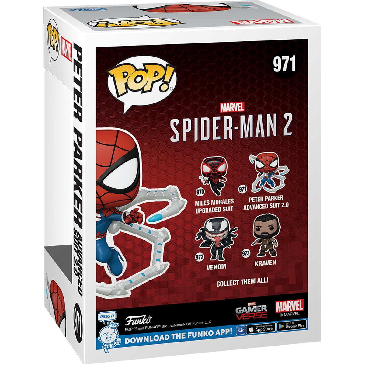 Spider-Man 2 Game Peter Parker Advanced Suit 2.0 Funko Pop! Vinyl Figure #971