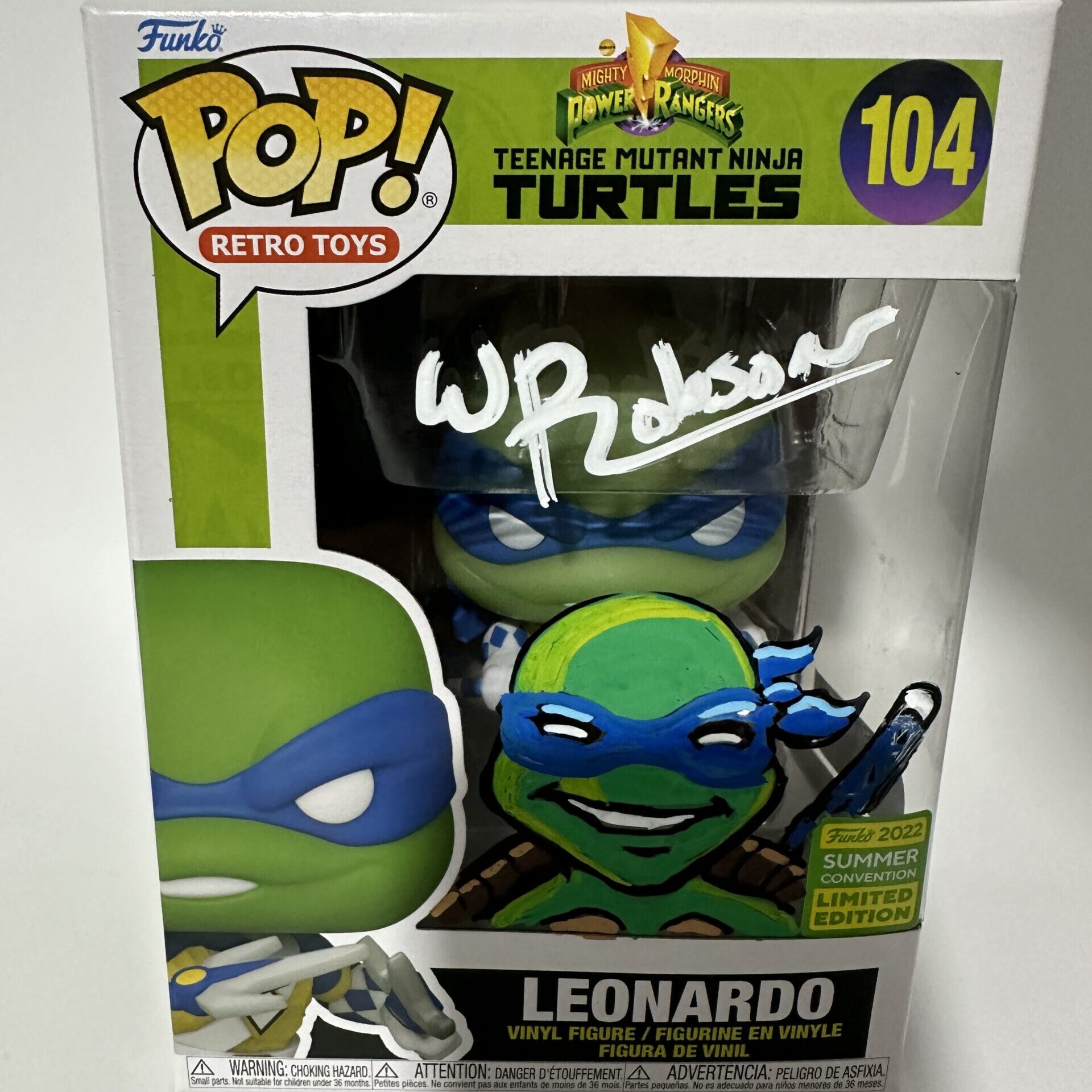 Pop! Movies: TMNT x MMPR- Leonardo (SDCC’22). (Art by Will Robson) CBCS Certificate