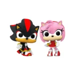 Flocked Funko Pop Shadow & Amy Sonic 2 Pack 2024 Target Con Exclusive