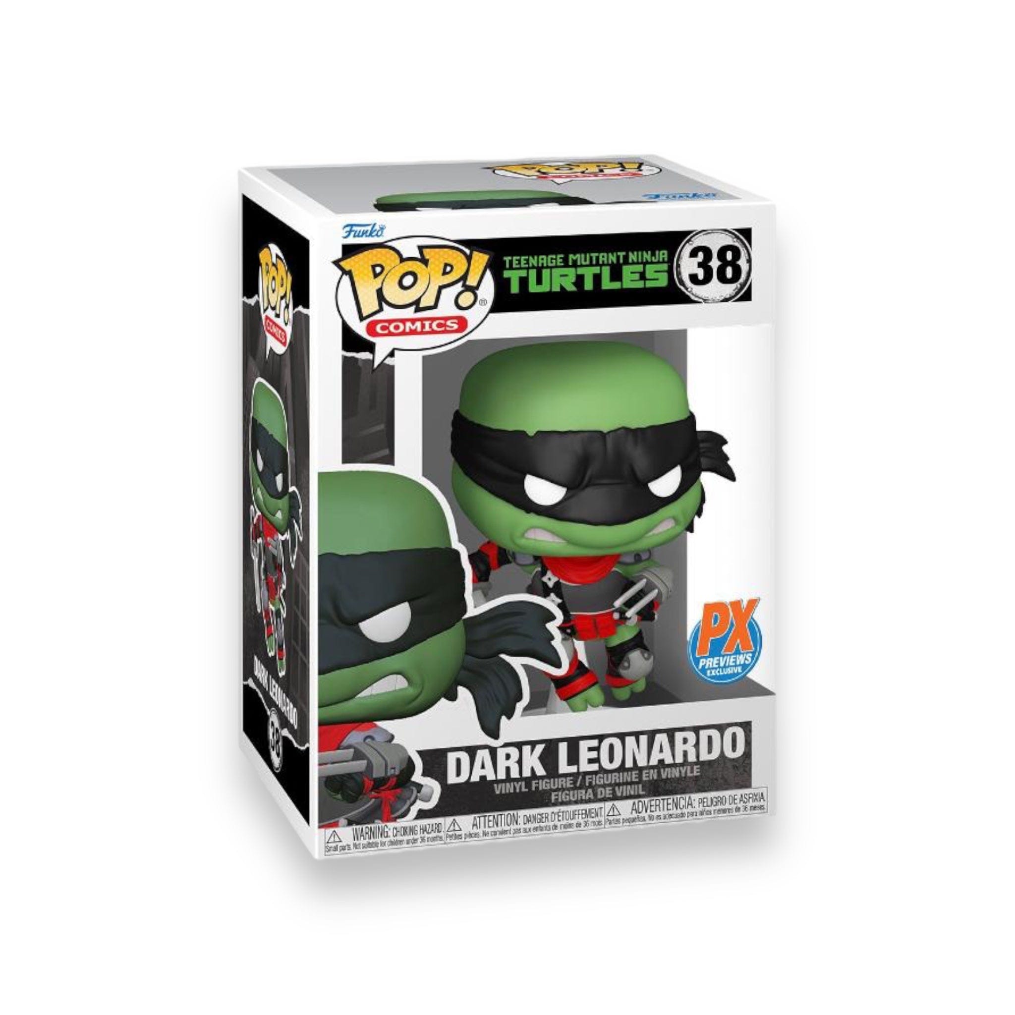 Funko Pop! Comics TMNT Dark Leonardo PX Previews Exclusive Vinyl Figure #38