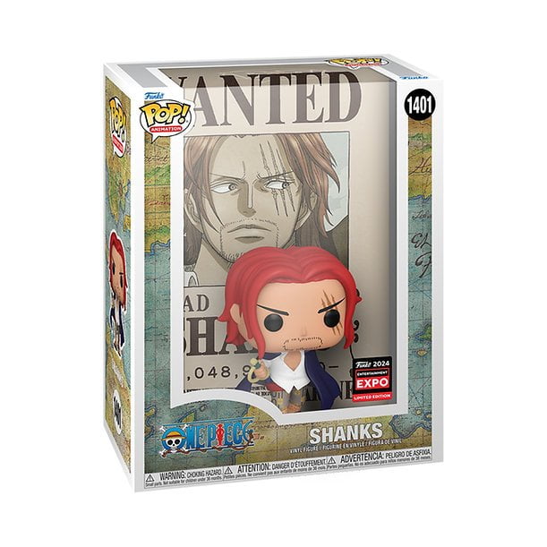 One Piece - Shanks Wanted Poster Pop! Covers Vinyl Figure (2024 Entertainment Expo Convention Exclusive)