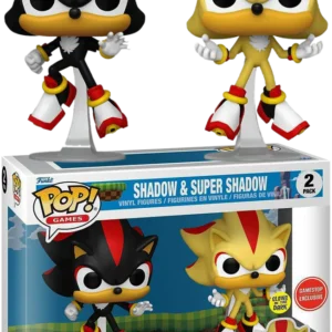 Sonic the Hedgehog - Shadow & Super Shadow Glow-in-the-Dark Pop! Vinyl Figure 2-Pack Game-Stop EXC