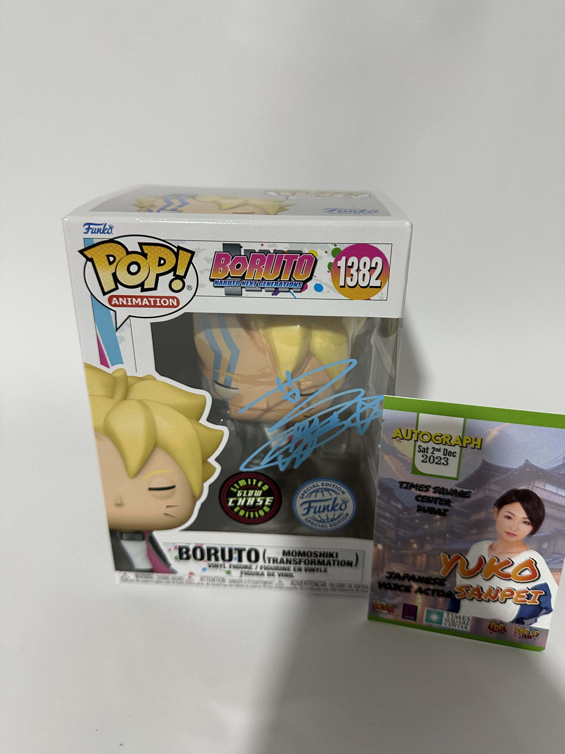 Funko Pop Boruto Momoshiki Chase Signed by Japanese VA Yuko Sanpei