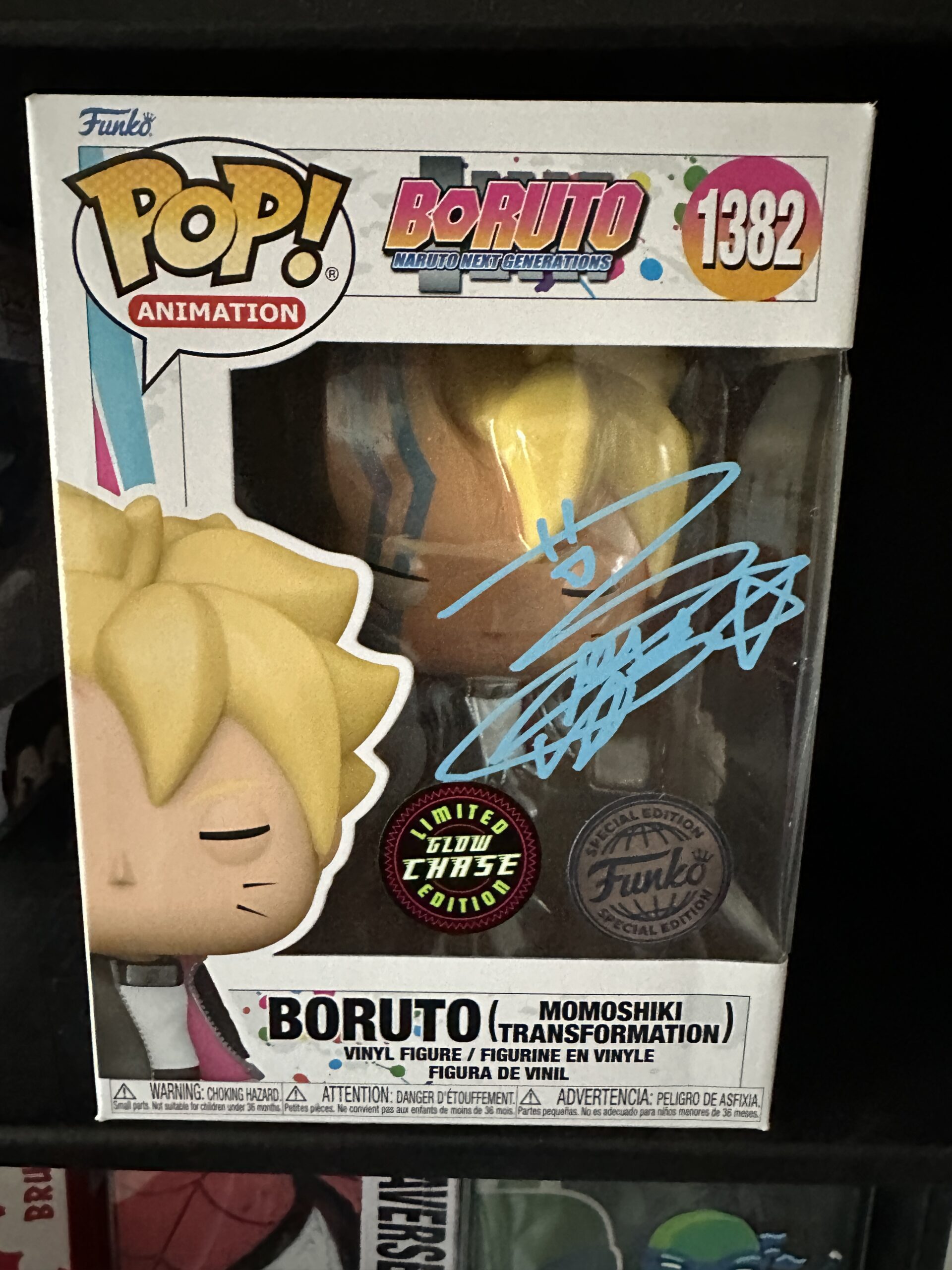 Funko Pop Boruto Momoshiki Chase Signed by Japanese VA Yuko Sanpei