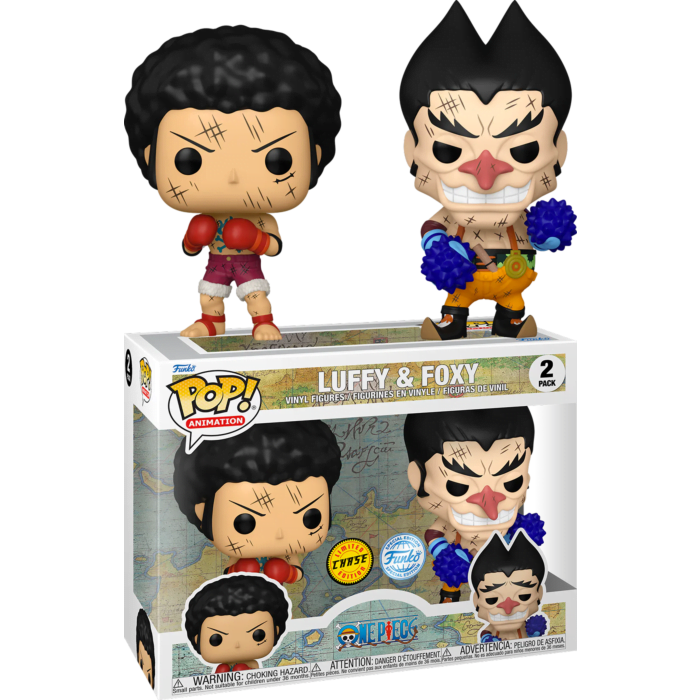 Pop! Animation: One Piece - Luffy and Foxy 2pk (Exc) Chase