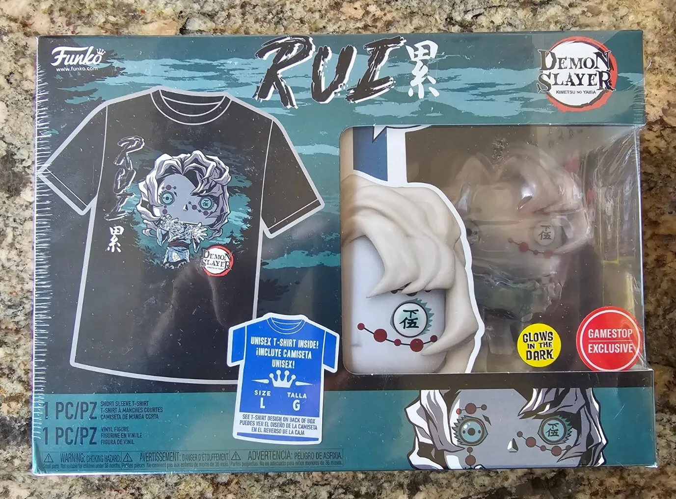 Funko POP! and Tee: Demon Slayer: Rui Glow-in-the-Dark Large T-Shirt GameStop Exclusive