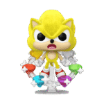 Sonic the Hedgehog: Super Sonic with Chaos Emeralds - Flocked Funko Pop